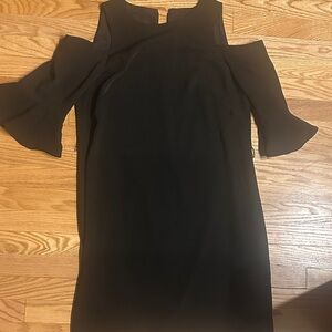 Ann Taylor Black Cold Shoulder Dress